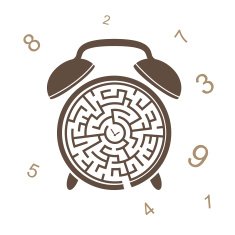 innovative circular maze in clock shape