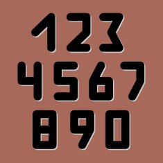 Number icons Vector set