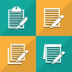 Icon of notes icons set Vector EPS10