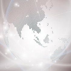 Dotted world globe light design vector illustration N8