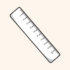 stationary ruler theme elements vector eps N20