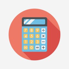 calculator flat icon with long shadow eps10 N46
