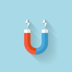 Flat web internet icon Magnet
