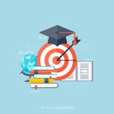 Flat concept education background Back to school Distance learning Study N28