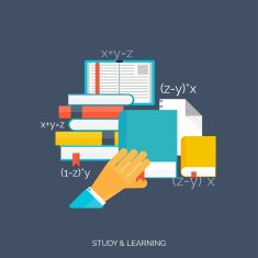 Flat concept education background Back to school Distance learning Study N29