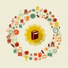 Education icons composition N3
