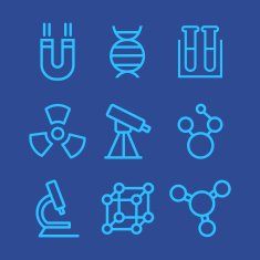 Science icons set N4