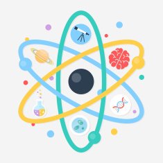 Science abstract vector illustration flat style