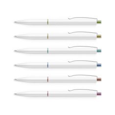 Vector Set of Pens with Multicolored Caps Isolated N2
