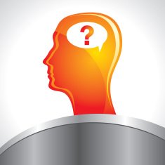 Silhouette of a human head - Illustration