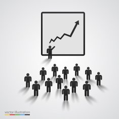 Silhouette of people on presentation