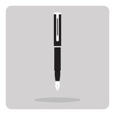 Vector of flat icon pen