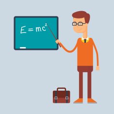 Character - teacher education concept Vector illustration fla