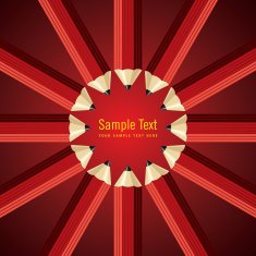Frame of red pencils with sample text N2