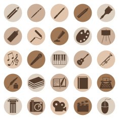 Vector Set of Art Icons N3