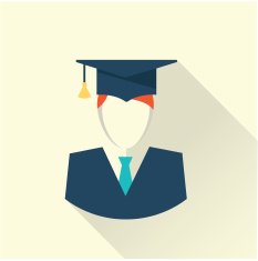 Graduation student icon