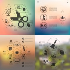 education infographic with unfocused background N78