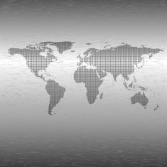 world map with the shadow on gray background N2