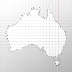 Australia map in a cage on white background vector
