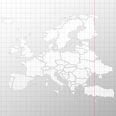 Europe map in a cage on white background vector