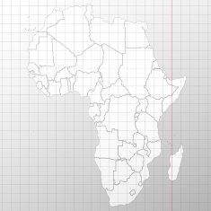 Africa map in a cage on white background vector
