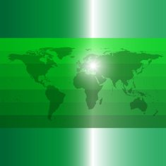 Green World Map Vector