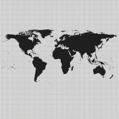 Black World Map Vector N2