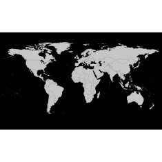 Black Political World Map Vector N4