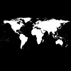 Black World Map Vector N5
