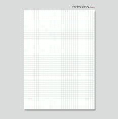White squared paper sheet background vector illustration N4
