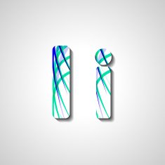 Colorful letter alphabet N224