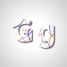 Colorful letter alphabet N226