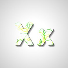 Colorful letter alphabet N233
