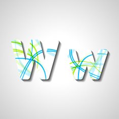 Colorful letter alphabet N234