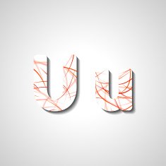 Colorful letter alphabet N236