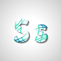 Colorful letter alphabet N238