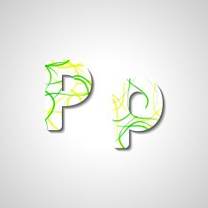 Colorful letter alphabet N241