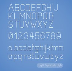 Alphabet Line style