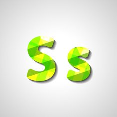 Colorful letter alphabet N264