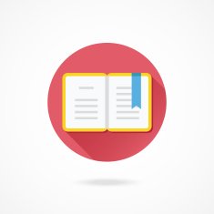 Vector Opened Book with Bookmark Icon
