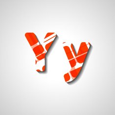 Colorful letter alphabet N283