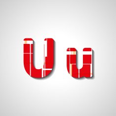 Colorful letter alphabet N287
