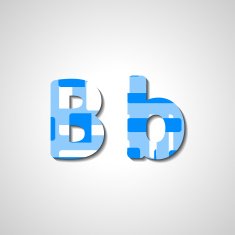 Colorful letter alphabet N289