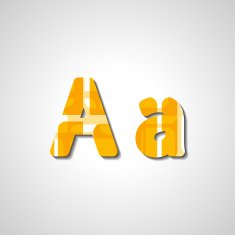 Colorful letter alphabet N300