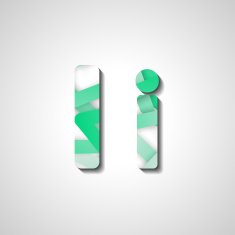 Colorful letter alphabet N301