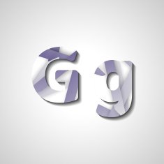 Colorful letter alphabet N303