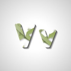 Colorful letter alphabet N312