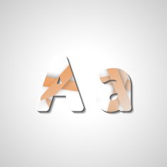 Colorful letter alphabet N326