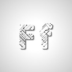 Colorful letter alphabet N329