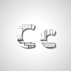 Colorful letter alphabet N331